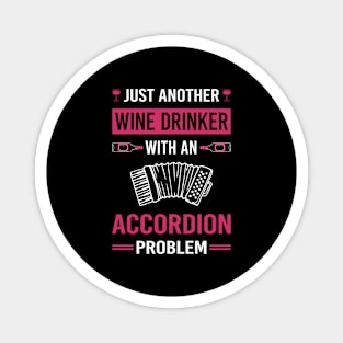 Wine Drinker Accordion Accordionist Magnet